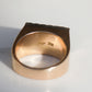 Vintage Lapis and Diamond Signet Ring 14k Gold Sz 6 1/2