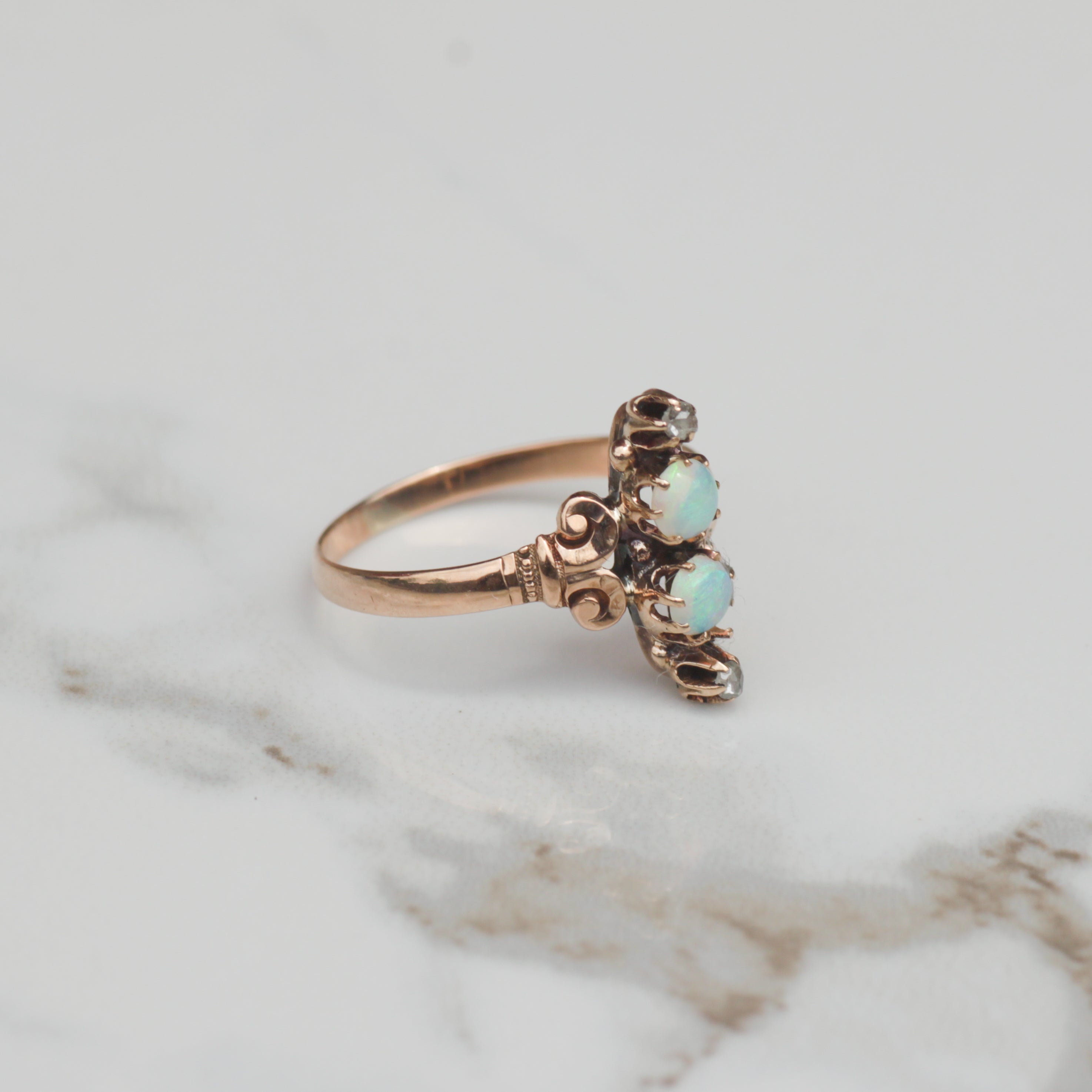 Amazon.com: Rose Gold Vintage Opal Engagement Ring Opal Promise Ring Halo Opal  Engagement Ring Wedding Ring For Women Opal silver Unique Promise Ring :  Handmade Products