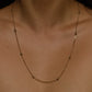 Vintage Station Bead Chain Necklace 24" 14k Gold