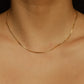 Vintage Cobra Chain Necklace 15.75" 14k Gold