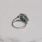 Installment 2 - Art Deco Colombian Emerald (GIA Certified) and Diamond Halo Ring 14k Gold Sz 5