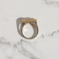 Vintage Baguette and Round Diamond Ring 14k Sz 5 1/2