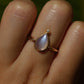 Vintage Moonstone and Pearl Ring Sz 5 14k