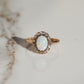 Vintage Opal and Rosecut Diamond Ring Sz 9 10k