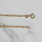 Vintage Rope Chain Necklace 24" 14k Gold