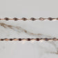 Vintage Sparkly Rose Gold Chain Necklace 18" 14k Gold