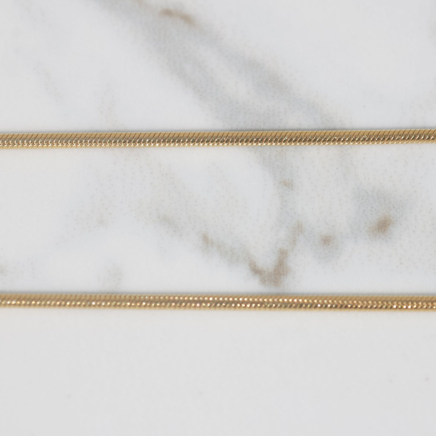 Vintage Snake Chain Necklace 18" 14k Gold
