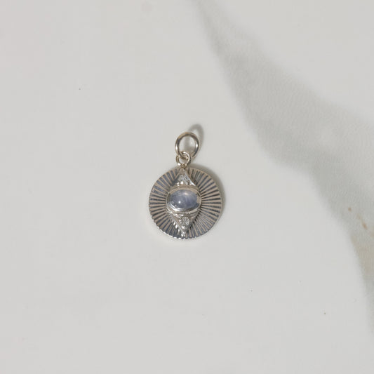 Vintage Star Sapphire and Diamond Charm 14k