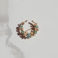 Antique Victorian Turquoise and Pearl Crescent Brooch 14k Gold