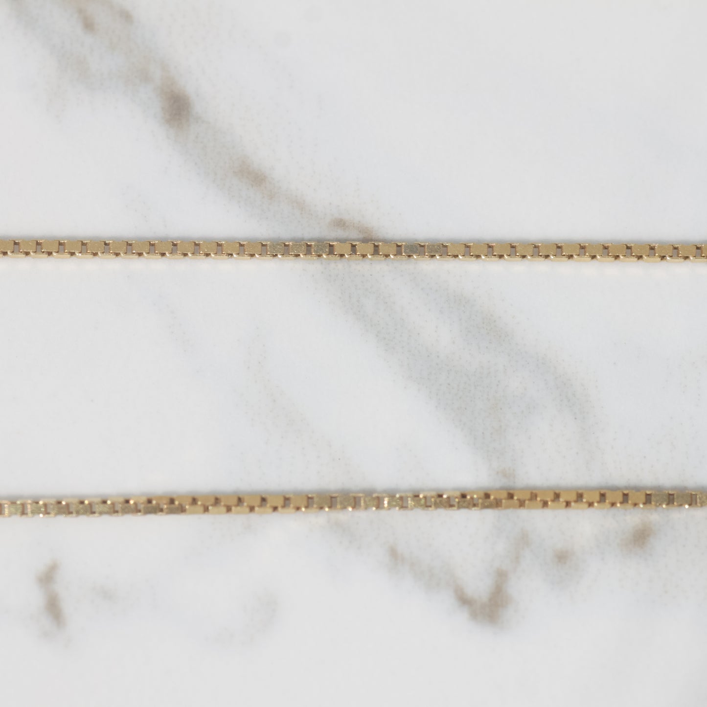 Vintage Box Chain Necklace 15.5" 18k Gold