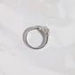 Estate Round and Baguette Diamond Ring Sz 6 1/2 18k