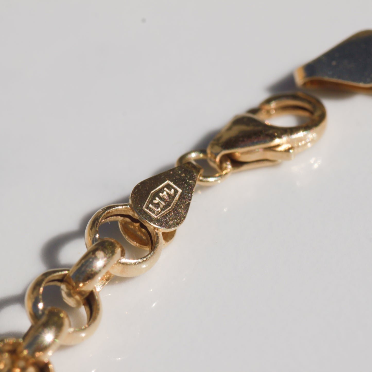 Vintage 14k Gold Cherub Charm Bracelet