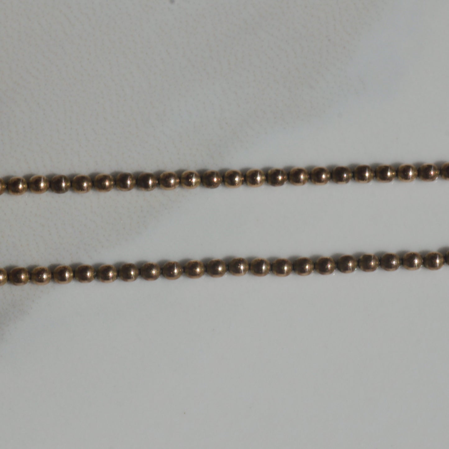 Antique Ball Chain Necklace 16" 14k Gold