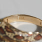 Vintage Brown Enamel Snake Ring 14k Gold Sz 6 3/4
