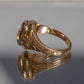 Vintage/Antique Engraved Buff Top Amethyst Ring 10k Sz 5 1/4