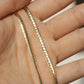 Vintage Heavy Rounded Herringbone Necklace 14k Solid Gold