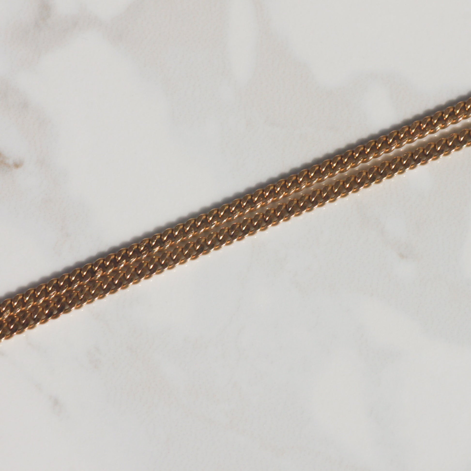 Antique Curb Chain Necklace 26" 14k Gold