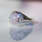 Art Deco Pink Star Sapphire and Diamond Ring 14k Gold Sz 5