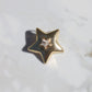 Vintage Star-cut Diamond Slider Pendant 14k Gold