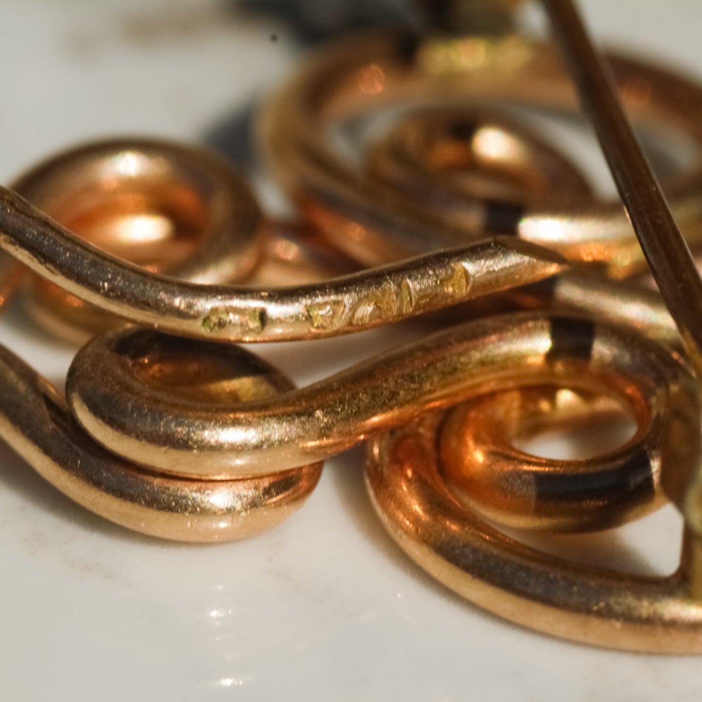 Antique Swirl Brooch/Pendant 14k Gold